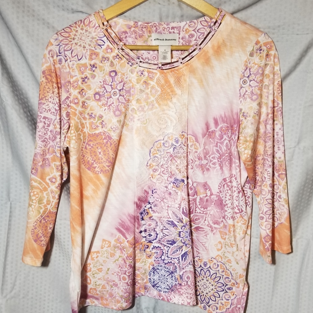 Alfred Dunner textured embellished blouse